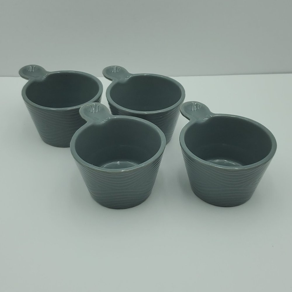 Temp-tations Woodland 6 Oz Petite Serving Bowls Temptations Gray Handled Ramekin